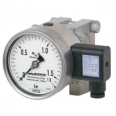 Differential pressure gauge with output signal For the process industry, high overload safety up to 400 bar