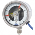 Bourdon tube pressure gauge with switch contacts For the process industry, NS 63