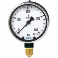 Bourdon tube pressure gauge, copper alloy Heavy-duty version, case filling
