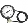 Bourdon tube pressure gauge, copper alloy With capillary