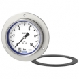Bourdon tube pressure gauge, stainless steel For the process industry, panel mounting