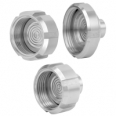 Diaphragm seal with sterile connection With union nut (milk thread fitting)
